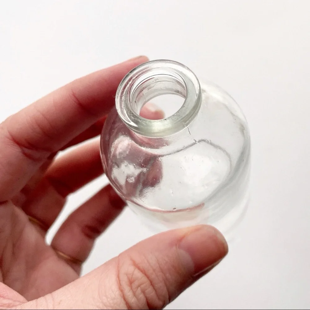 Vintage Mini Clear Glass Jar Vase Plant Propagation - Picture 4 of 8